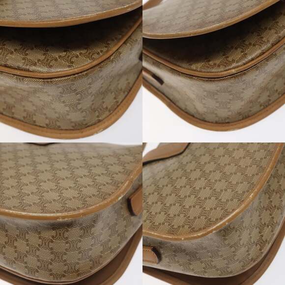 CELINE Macadam Canvas Shoulder Bag Pvc Beige Gold - Picture 10 of 13